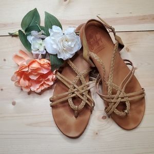 Tan braided jellypop sandals size 11